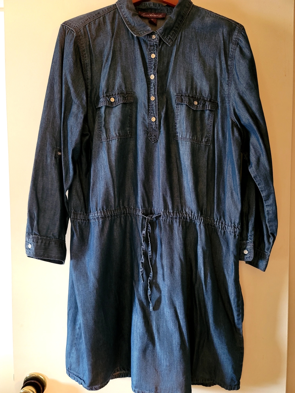 Gloria Vanderbilt Indigo Denim Button-Up Dress